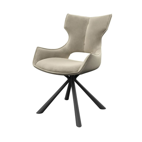 Tripoli Mink Fabric Dining Chairs - Set of 4. Also available in Grey - Angled View 