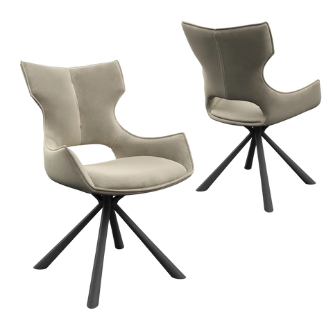 Tripoli Mink Fabric Dining Chairs - Set of 4. Also available in Grey - Main Image 