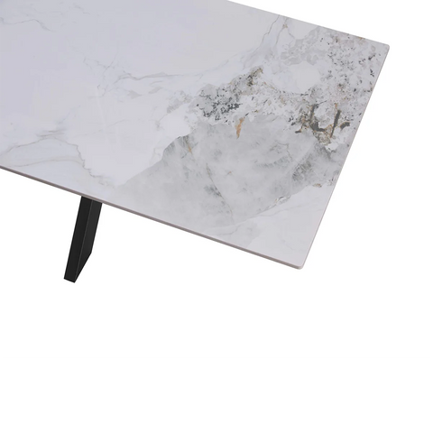 Oslo 1.8M White Ceramic Top Dining Table