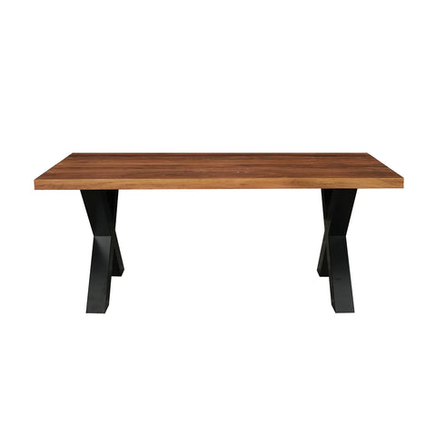 Toronto 1.8M Reclaimed Wood Dining Table with Black Base