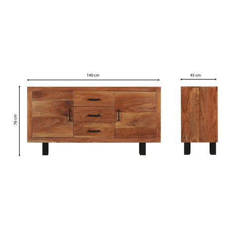 Industrial style wooden Sideboard