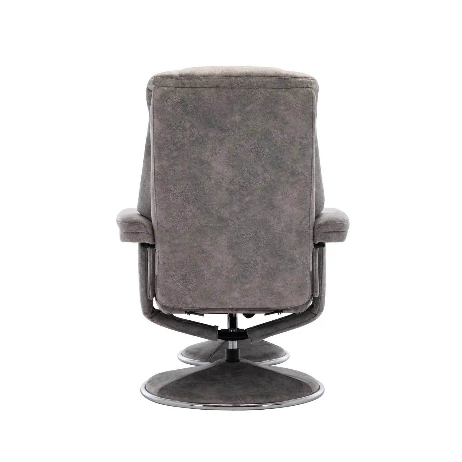 Troyes Fabric High-Back 360 Swivel Chair and Footstool