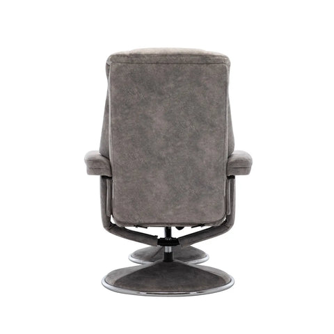 Troyes Fabric High-Back 360 Swivel Chair and Footstool, elephant - 005