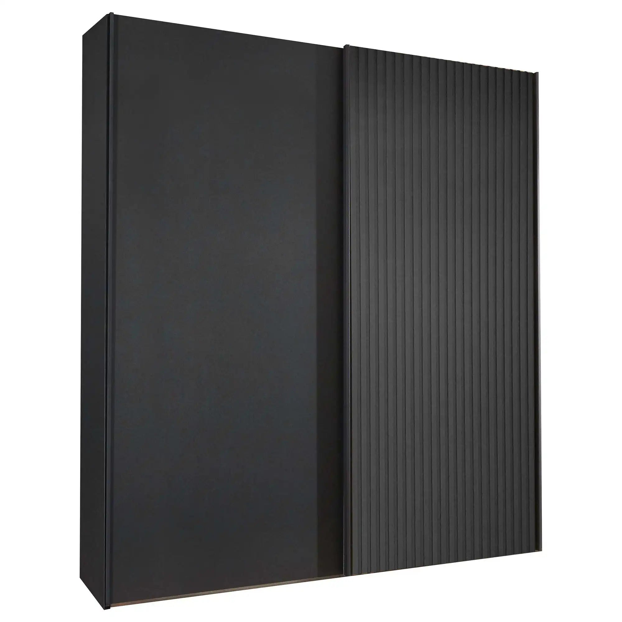 Tulsa 2 Door Black Sliding Door Wardrobe