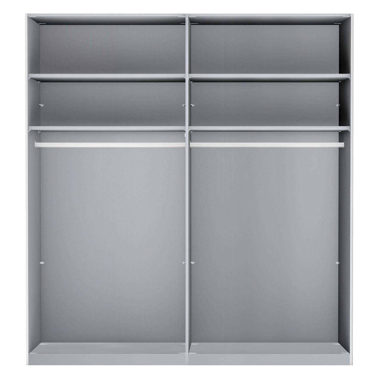 Tulsa Graphite Double Freestanding Mirrored Wardrobe