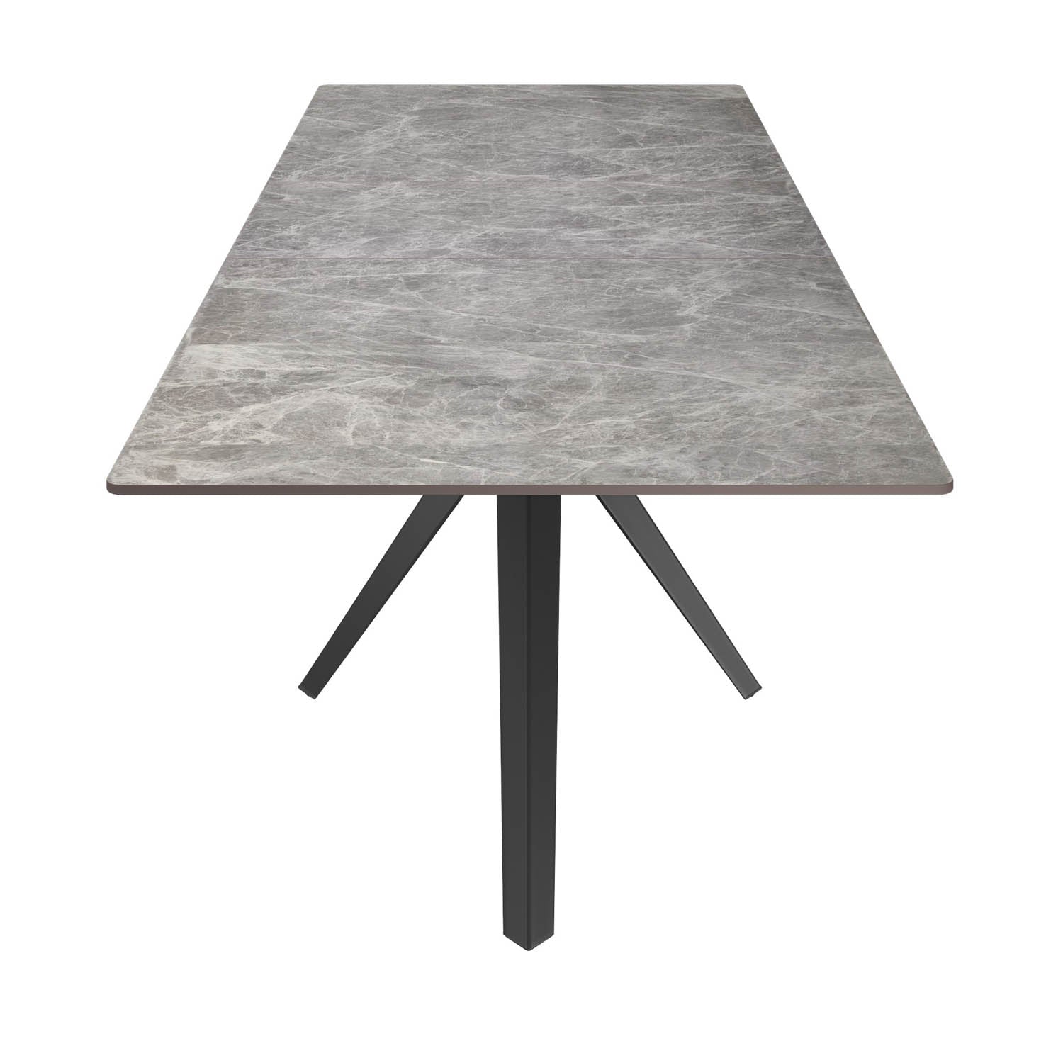 Lina 160-200cm Grey Gloss Ceramic Extending Dining Table