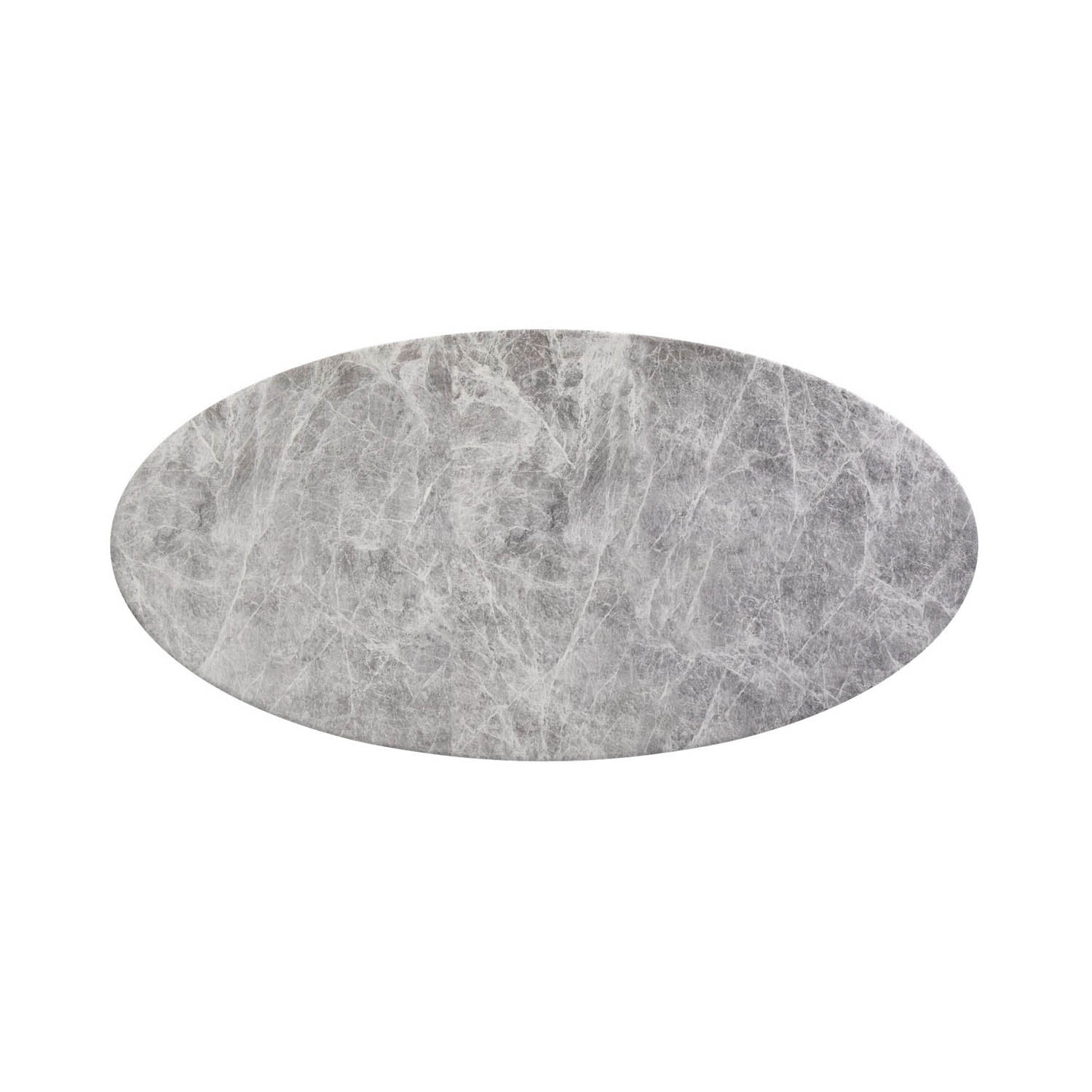 Lina 180cm Grey Gloss Ceramic Oval Dining Table