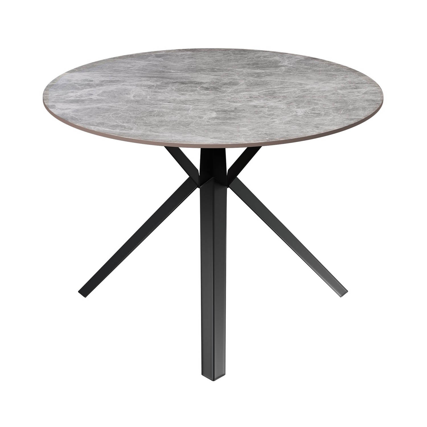 Lina 120cm Grey Gloss Ceramic Round Dining Table