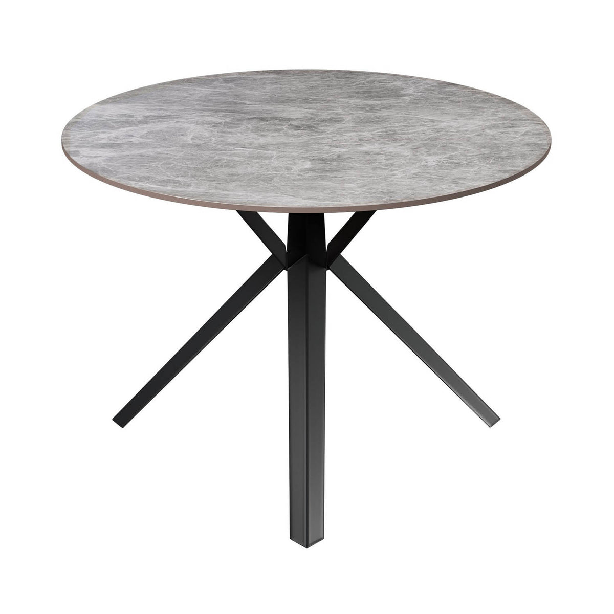 Lina 120cm Grey Gloss Ceramic Round Dining Table - Main Image 