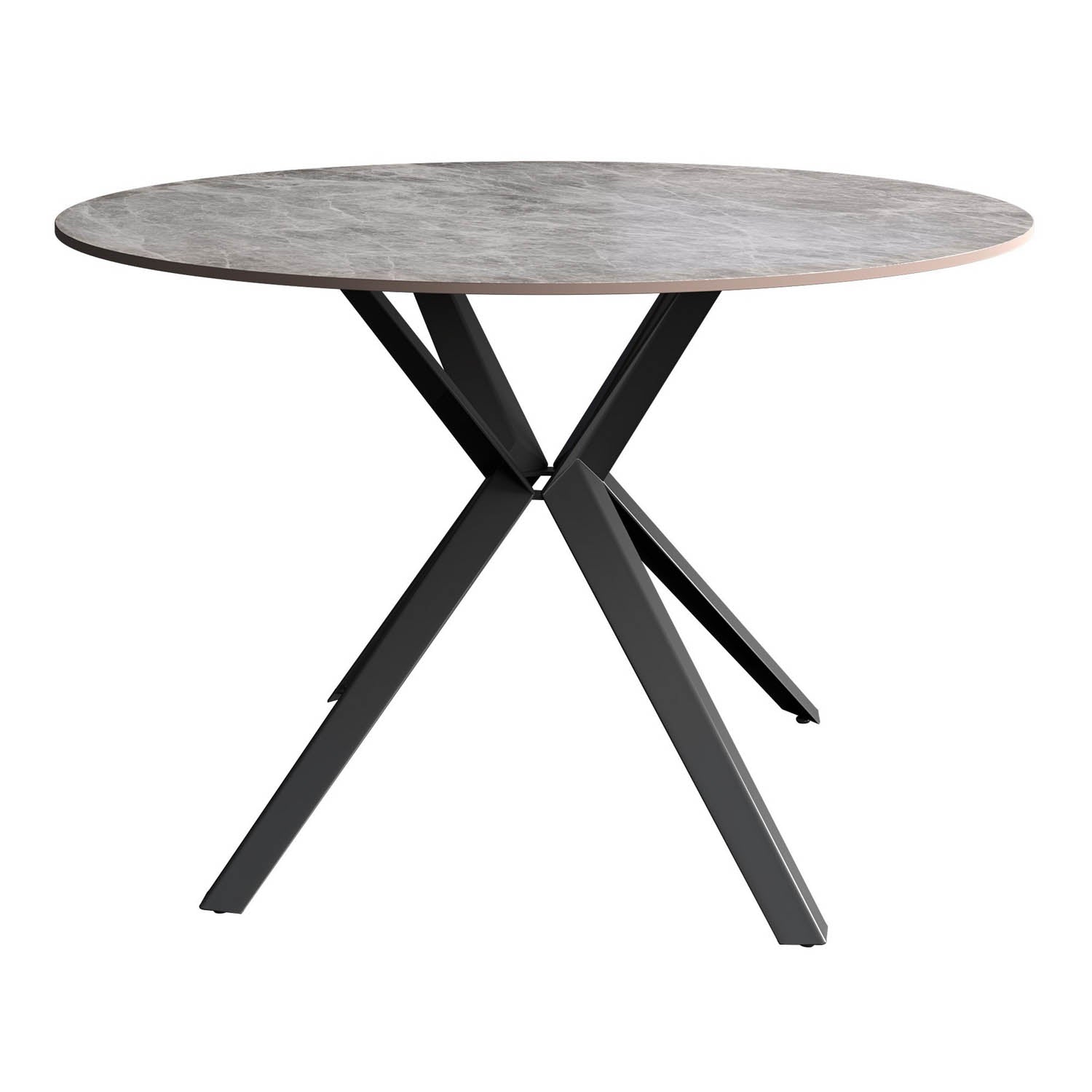 Lina 120cm Grey Gloss Ceramic Round Dining Table