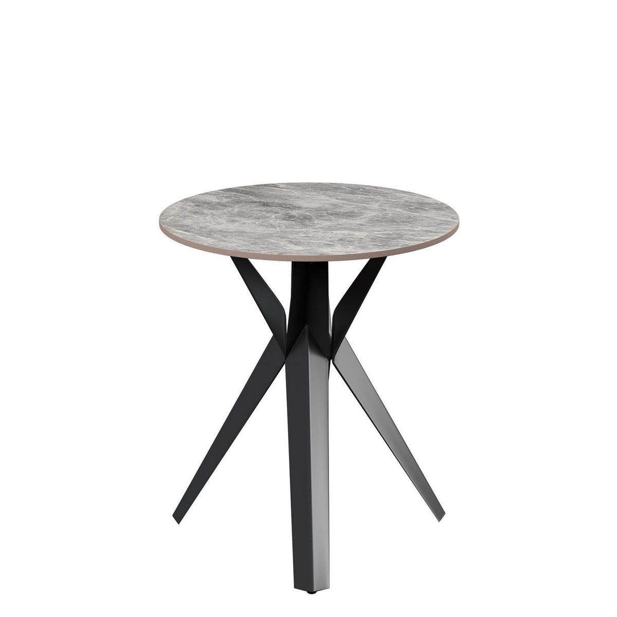 Lina Grey Gloss Ceramic Side Table - Main Image 