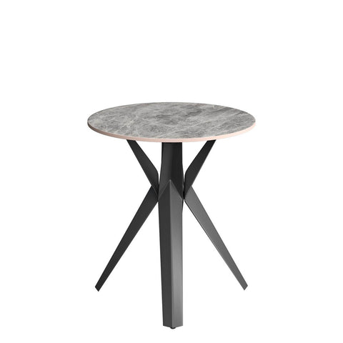 Lina Grey Gloss Ceramic Side Table -Ceramic Top Table