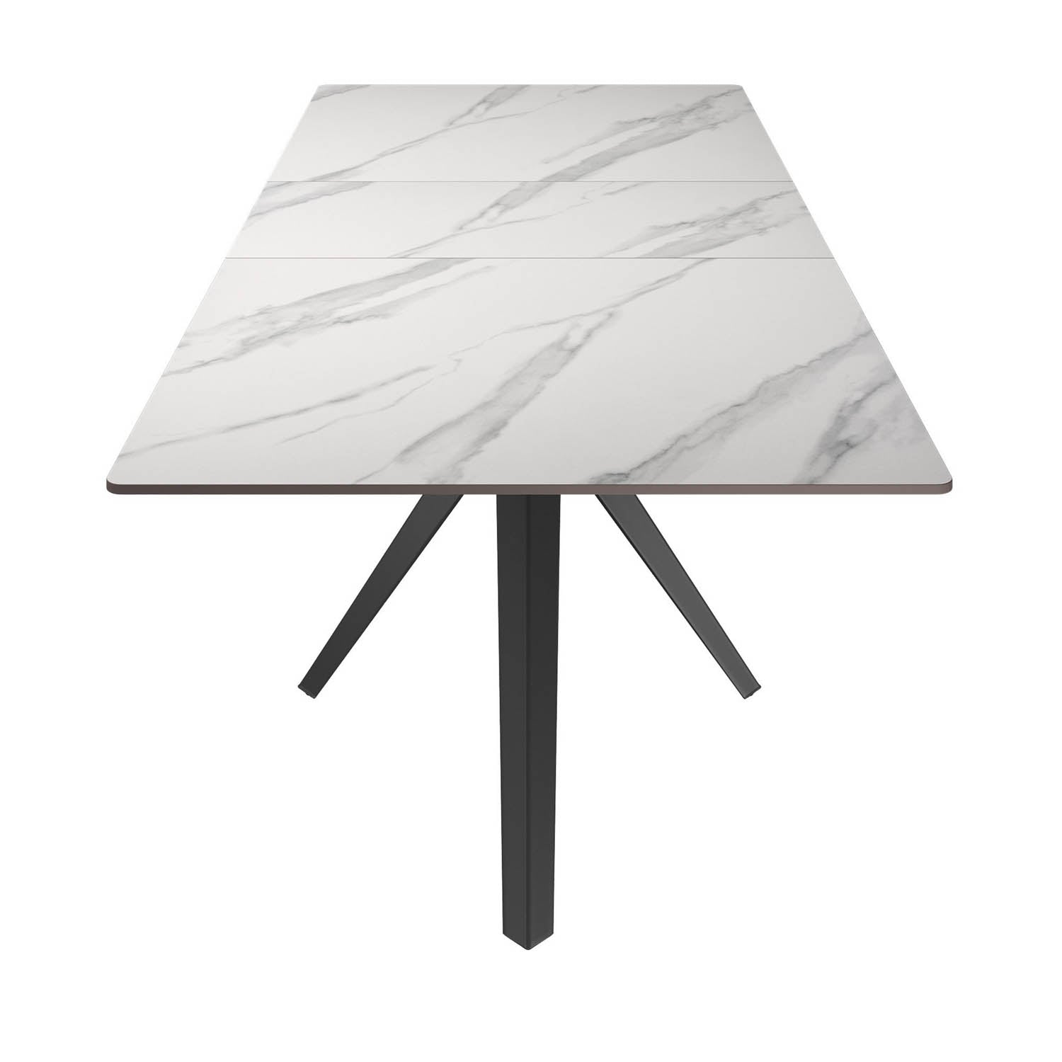 Lina 160-200cm White Gloss Ceramic Extending Dining Table