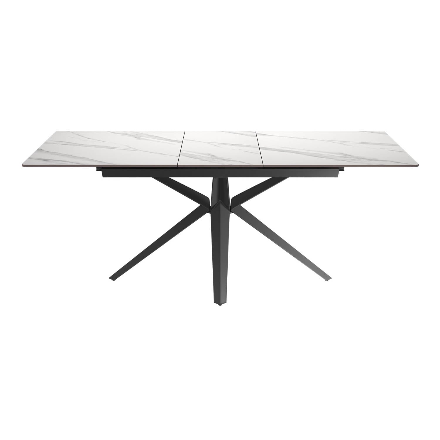 Lina 160-200cm White Gloss Ceramic Extending Dining Table