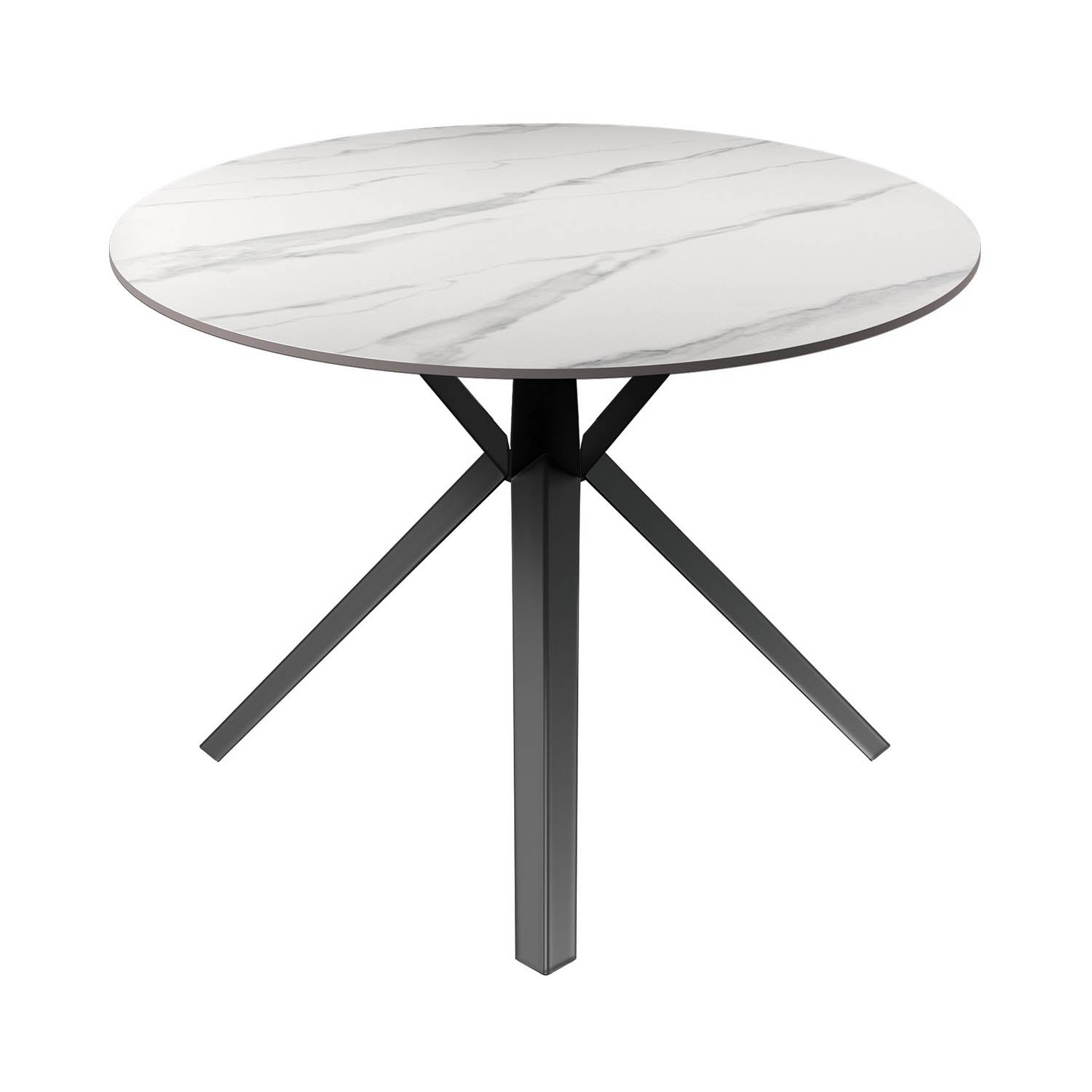 Lina 120cm White Gloss Ceramic Round Dining Table