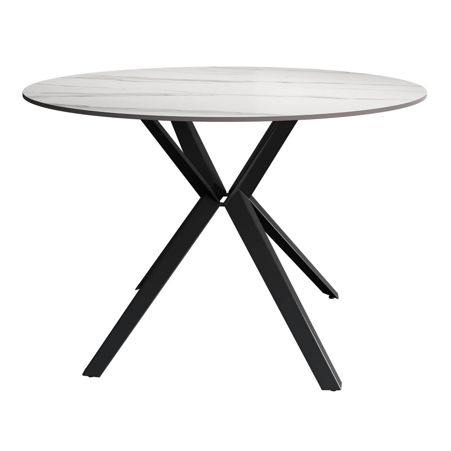 Lina 120cm White Gloss Ceramic Round Dining Table