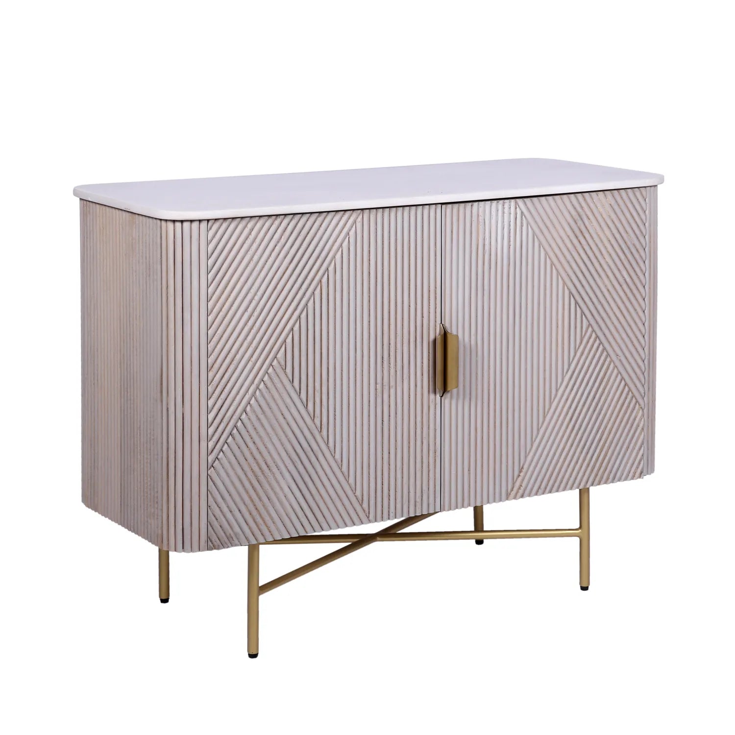 Valencia Marble Mango Wood 2 Door Sideboard