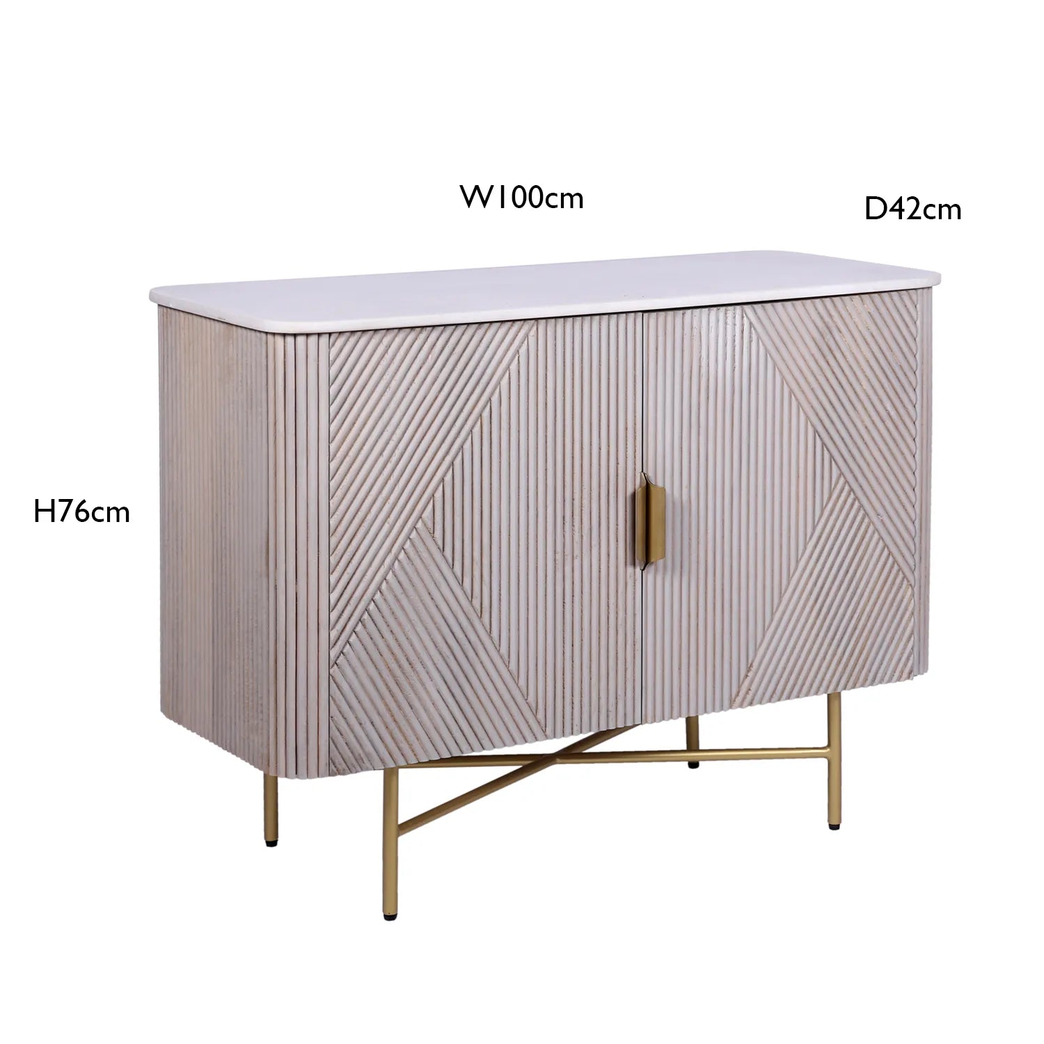 Valencia Marble Mango Wood 2 Door Sideboard