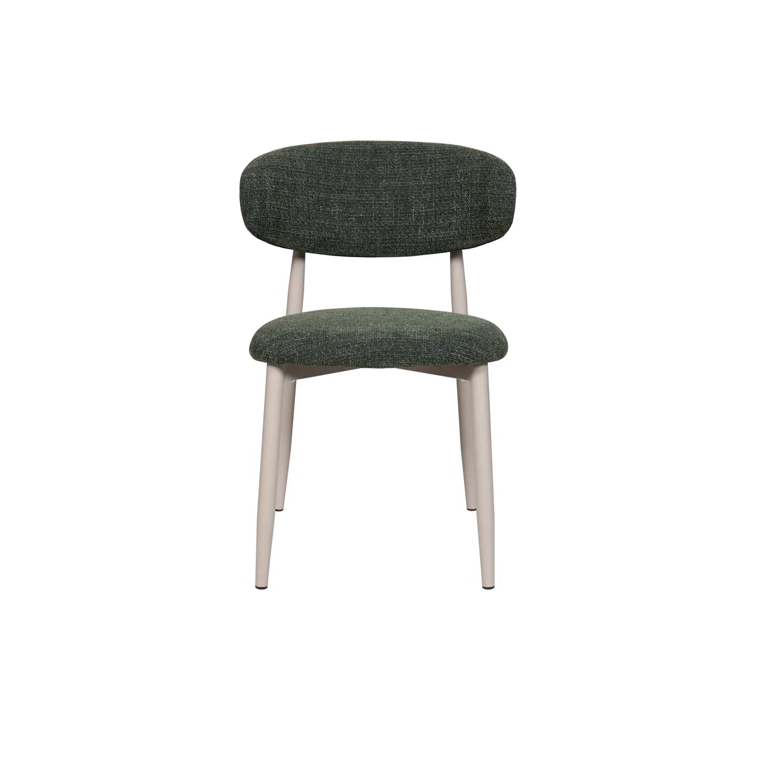 Set of 4 Valencia Forest Green Upholstered Dining Chairs, also available in Charcoal and Oatmeal 