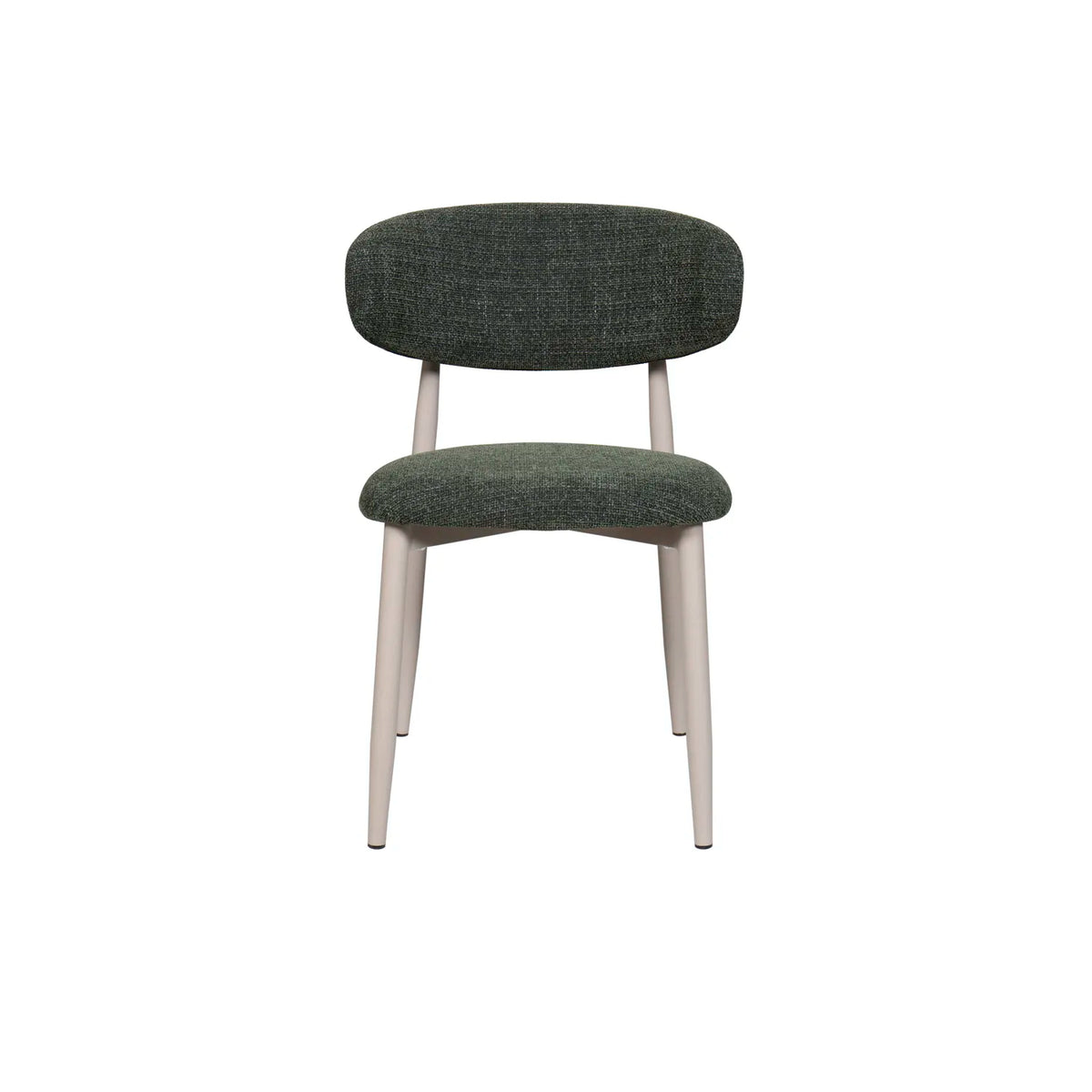 Set of 4 Valencia Forest Green Upholstered Dining Chairs, also available in Charcoal and Oatmeal 