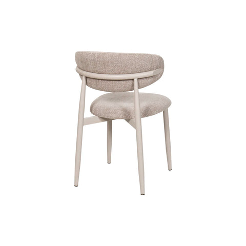 Set of 4 Valencia Oatmeal Upholstered Dining Chairs, also available in Charcoal and Forest - Back