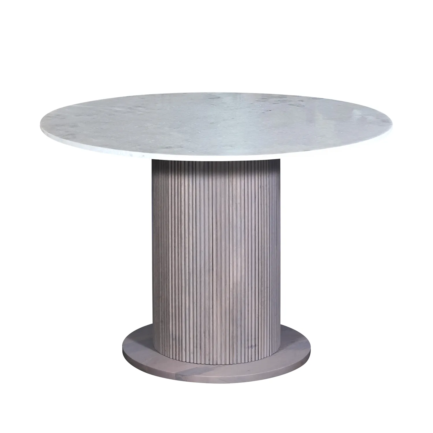 Valencia Marble Mango Wood Round Dining Table Set