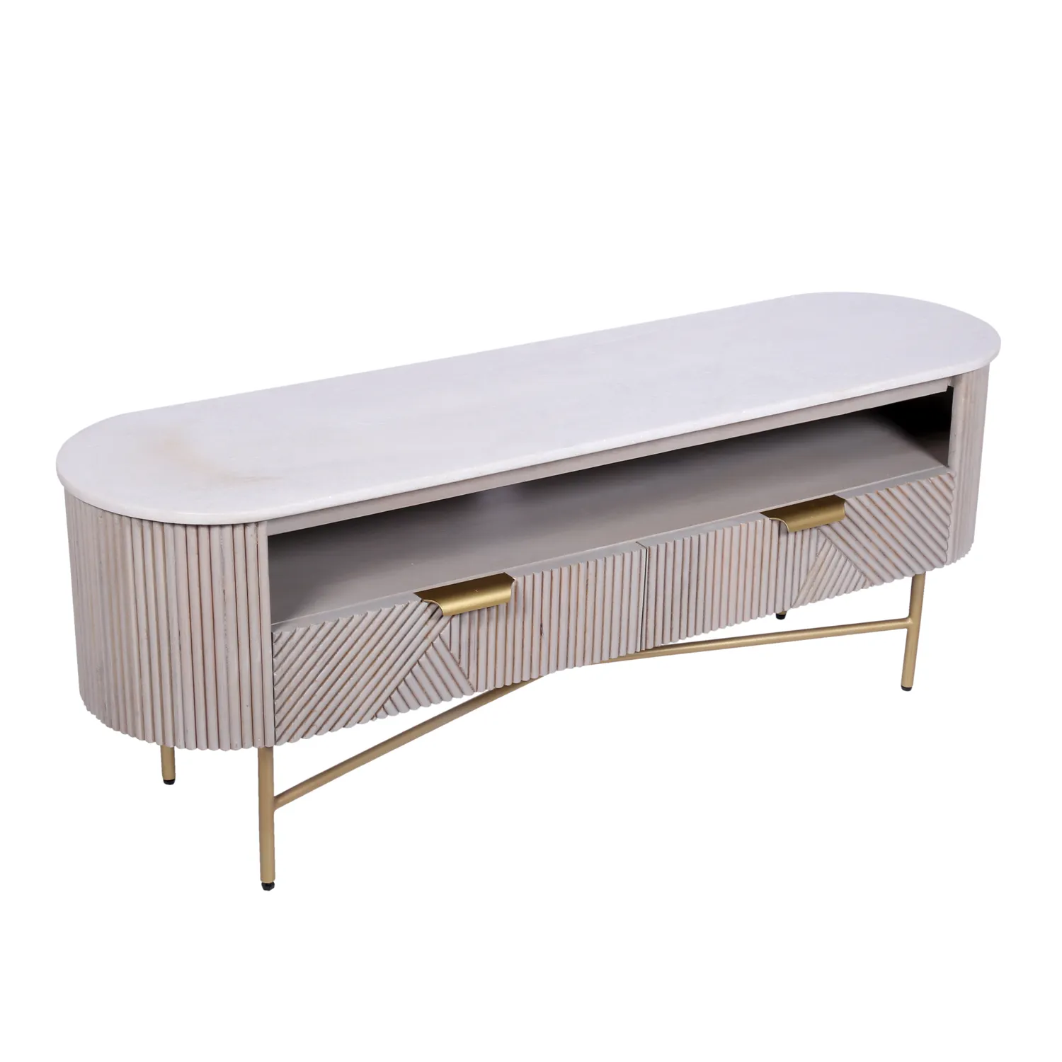 Valencia Marble Mango Wood TV Unit