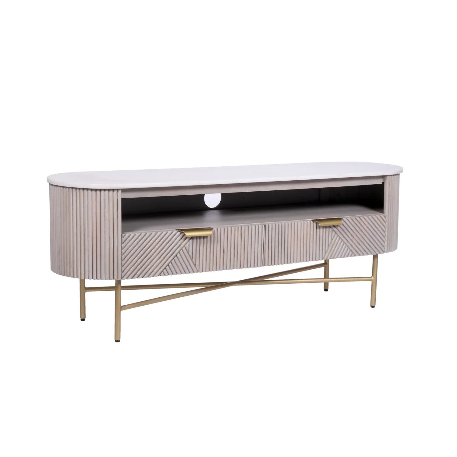 Valencia Marble Mango Wood TV Unit