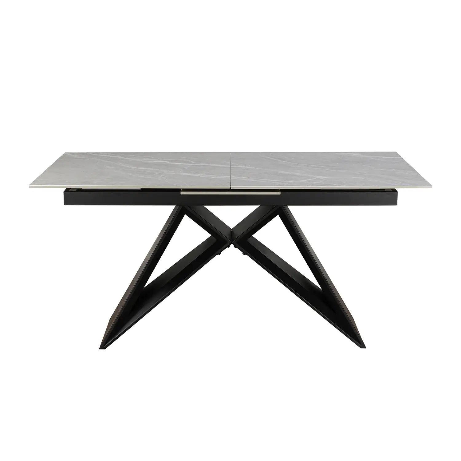 Valentino Argento Grey Ceramic Extending Dining Table