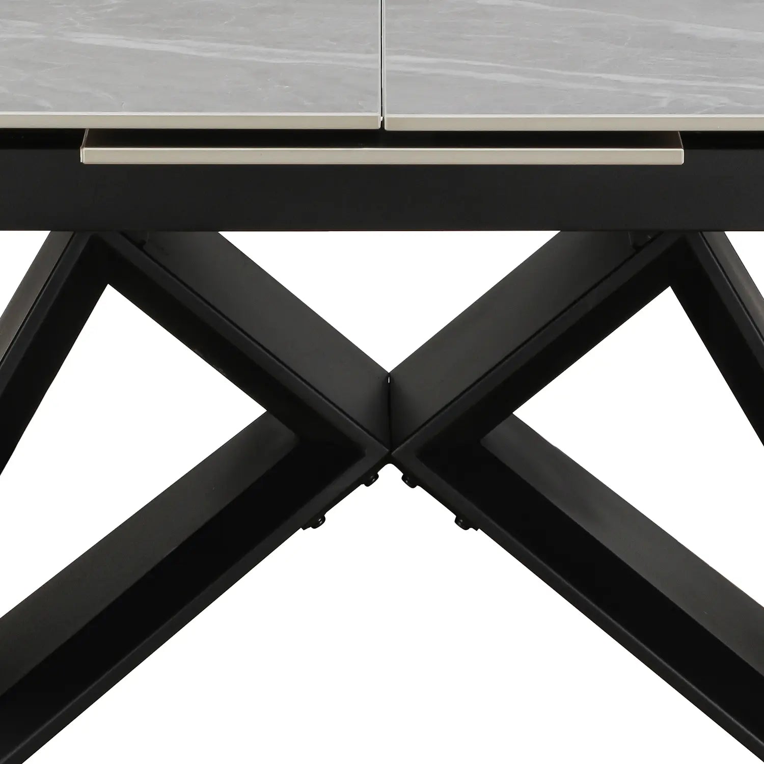 Valentino Argento Grey Ceramic Extending Dining Table