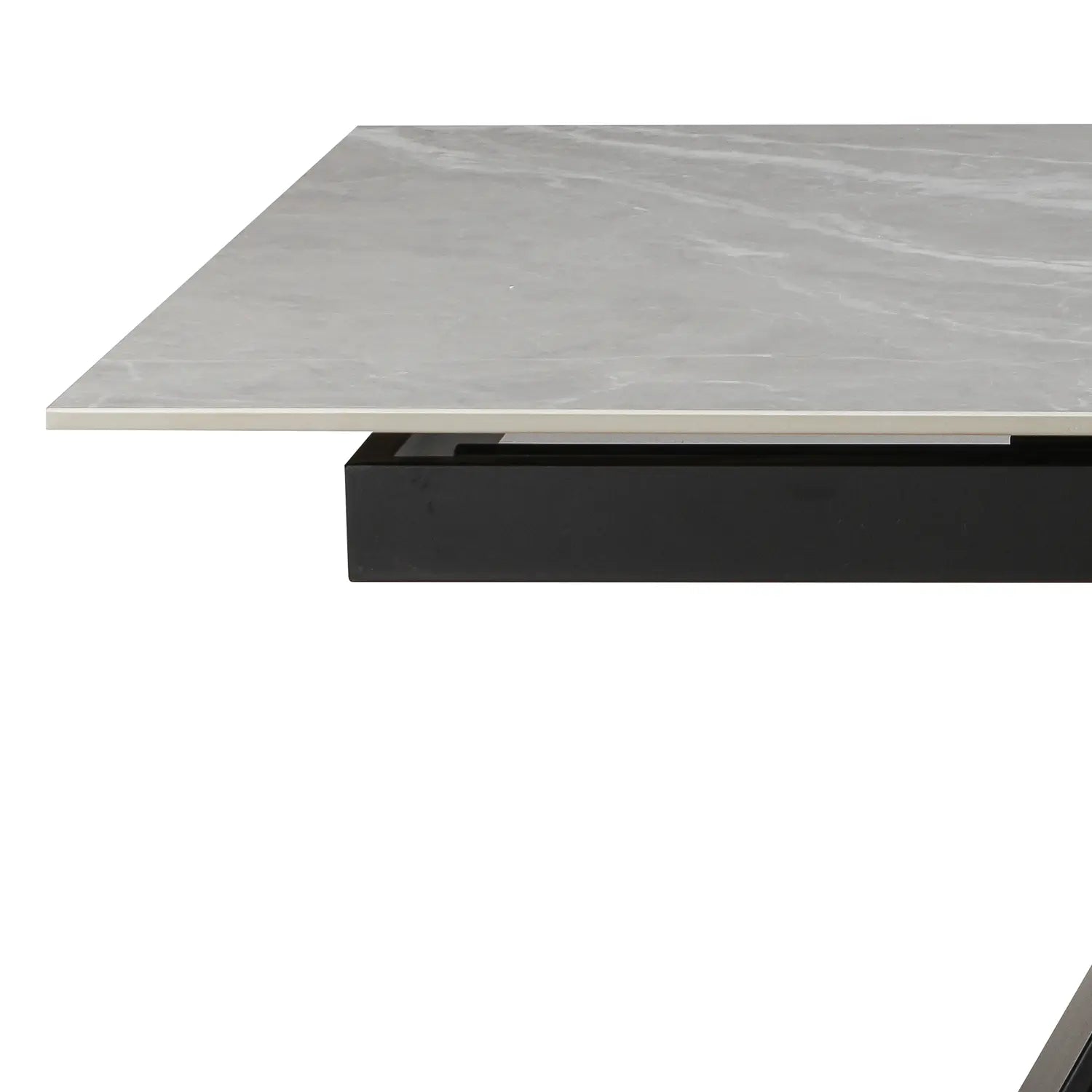 Valentino Argento Grey Ceramic Extending Dining Table