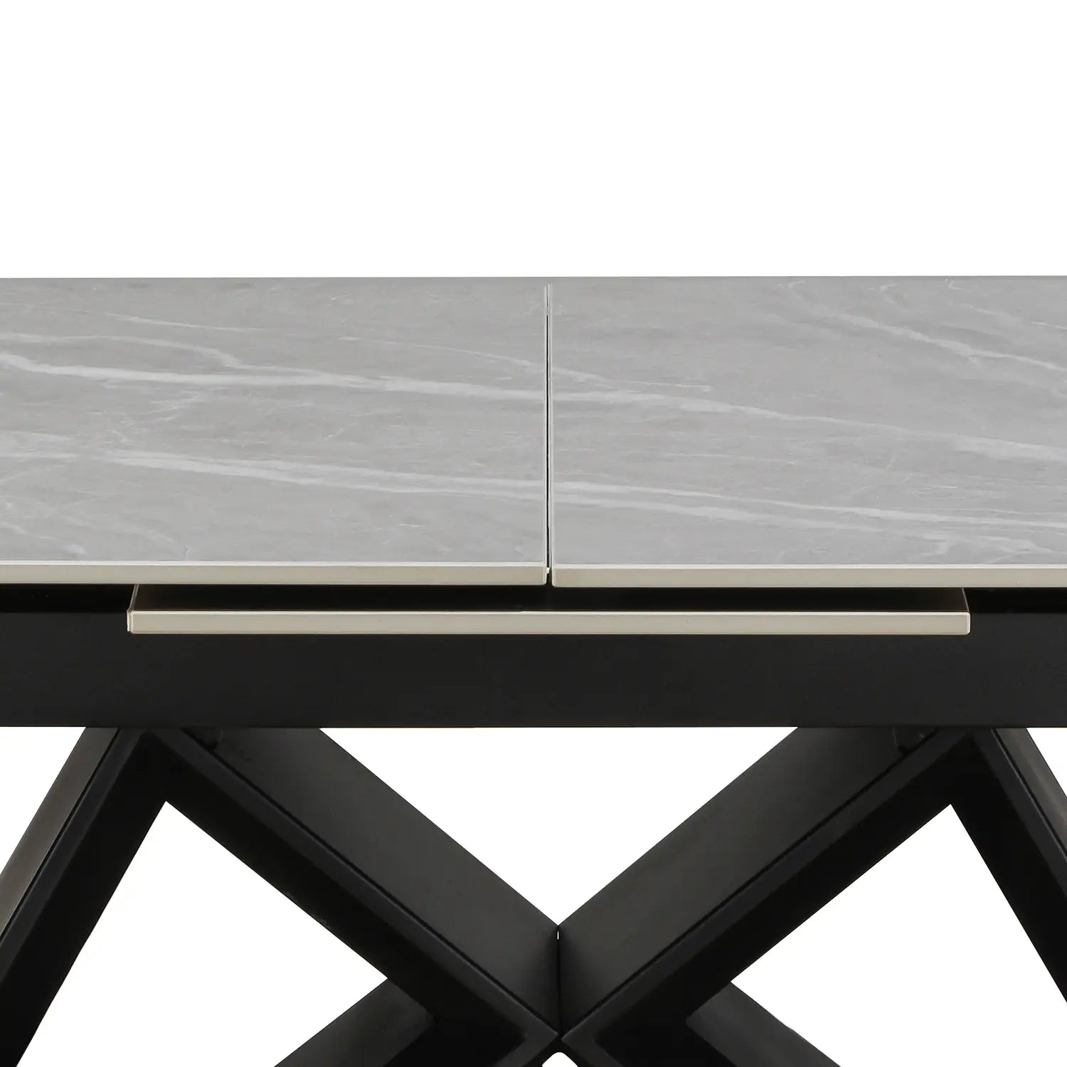 Valentino Argento Grey Ceramic Extending Dining Table