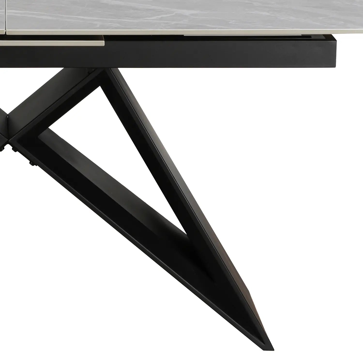 Valentino Argento Grey Ceramic Extending Dining Table