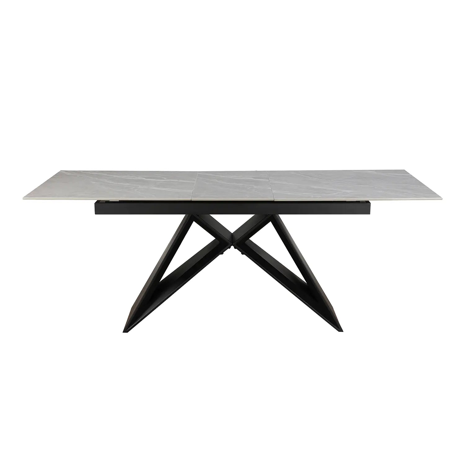 Valentino Argento Grey Ceramic Extending Dining Table