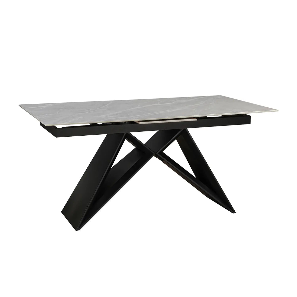 Valentino Argento Grey Ceramic Extending Dining Table