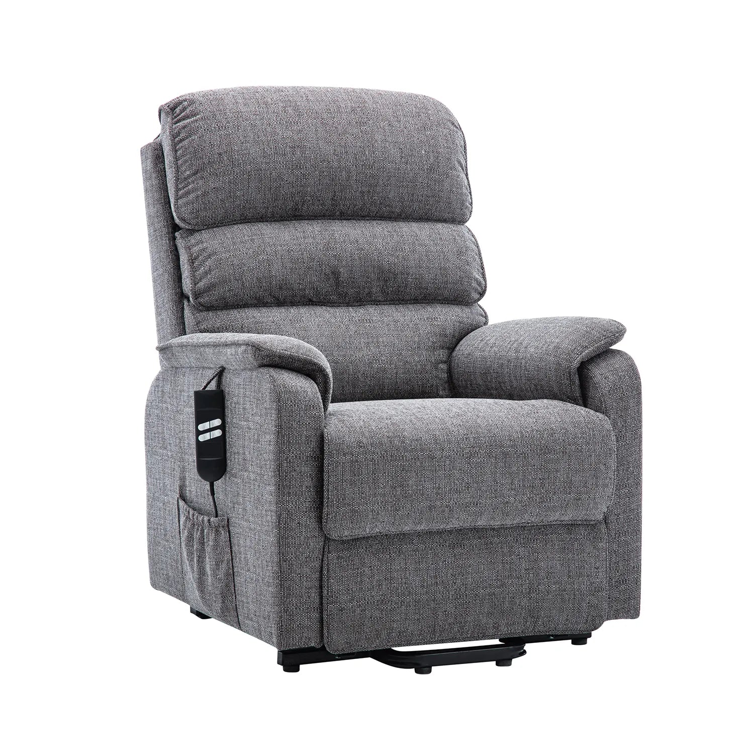 Valentino Lisbon Grey Fabric Double Motor Rise and Recline Chair