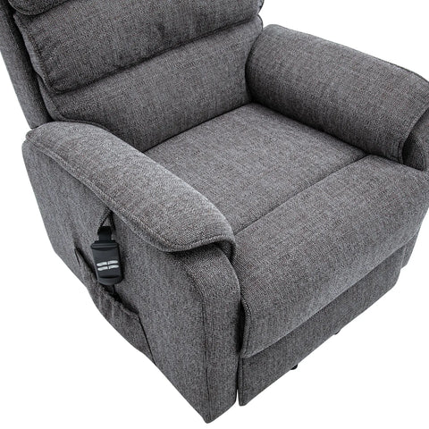 Valentino Lisbon Grey Fabric Double Motor Rise and Recline Chair - Detailing