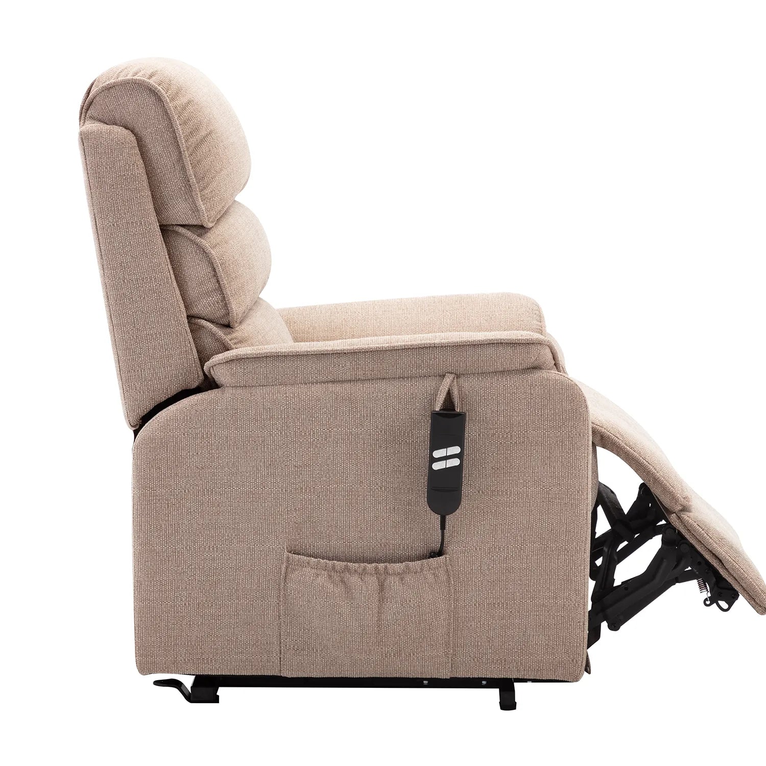 Valentino Lisbon Wheat Fabric Double Motor Rise and Recline Chair - Recline