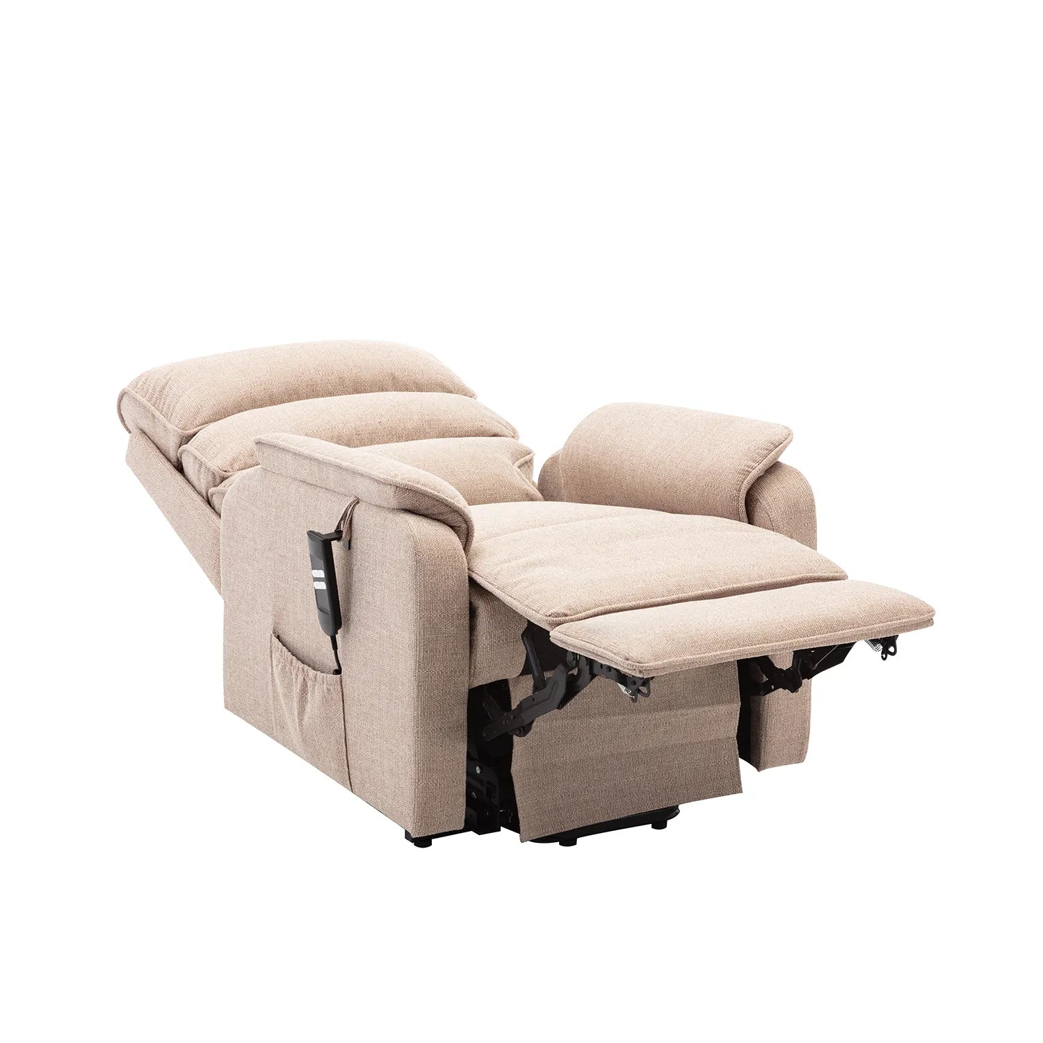 Valentino Lisbon Wheat Fabric Double Motor Rise and Recline Chair - Full Recline