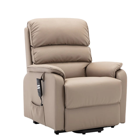 Valentino Pebble Plush Faux Leather Double Motor Rise and Recline Chair