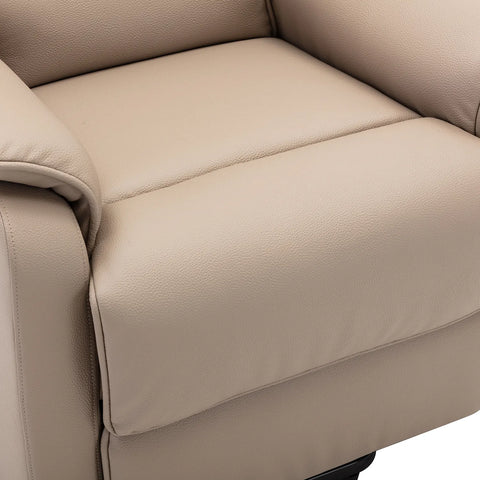 Valentino Pebble Plush Faux Leather Double Motor Rise and Recline Chair - Seat detailing