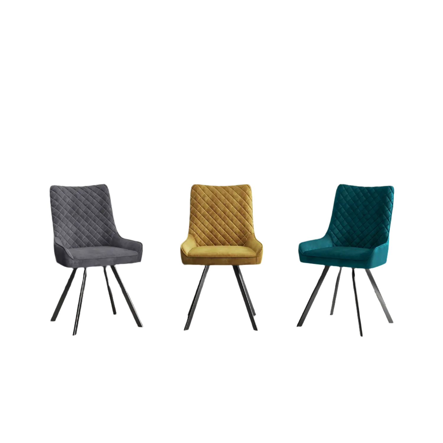 Valentino Set of 4 Plush Velvet Dining Chair