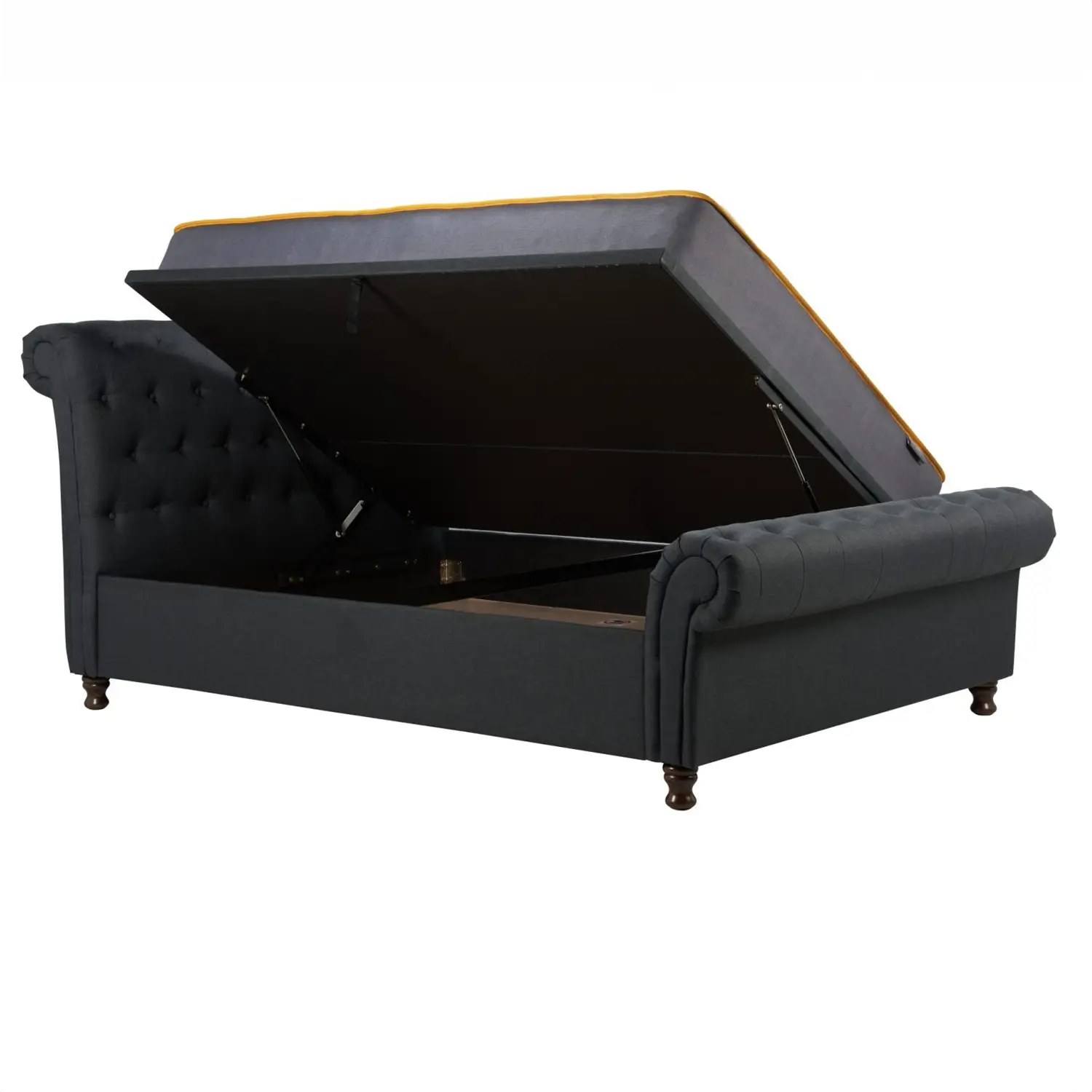 Venice Fabric Upholstered Ottoman Bed