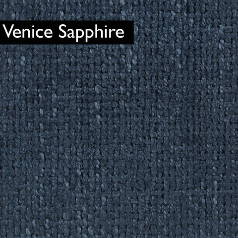 Wellington Fabric Upholstered Sofa in Venice Barley Fabric - Venice Sapphire Fabric