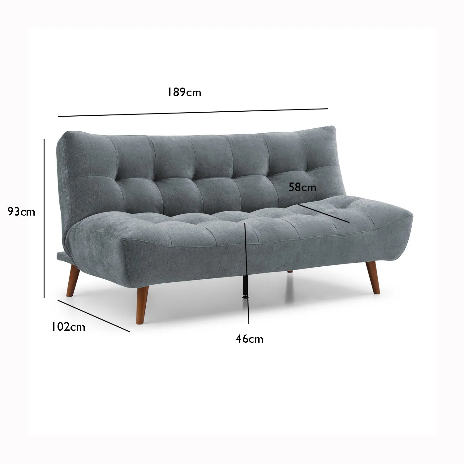 Venus Denim Olive Fabric Sofa Bed