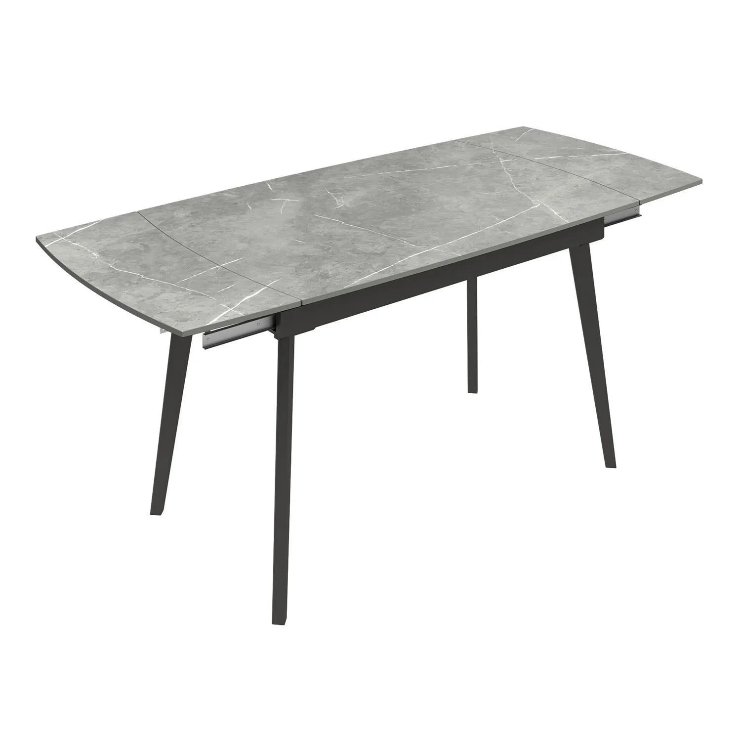 Vera 120-180cm Matte Grey Ceramic Pull-out Extending Dining Table