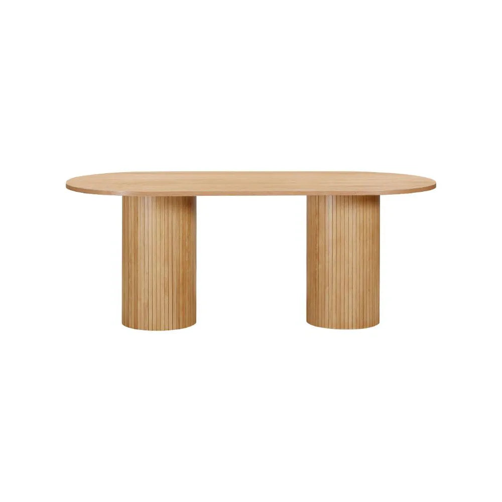 Vernon 2M Natural Oak Oval Dining Table