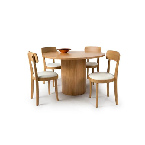 Vernon 1.2M Natural Oak Round Dining Table