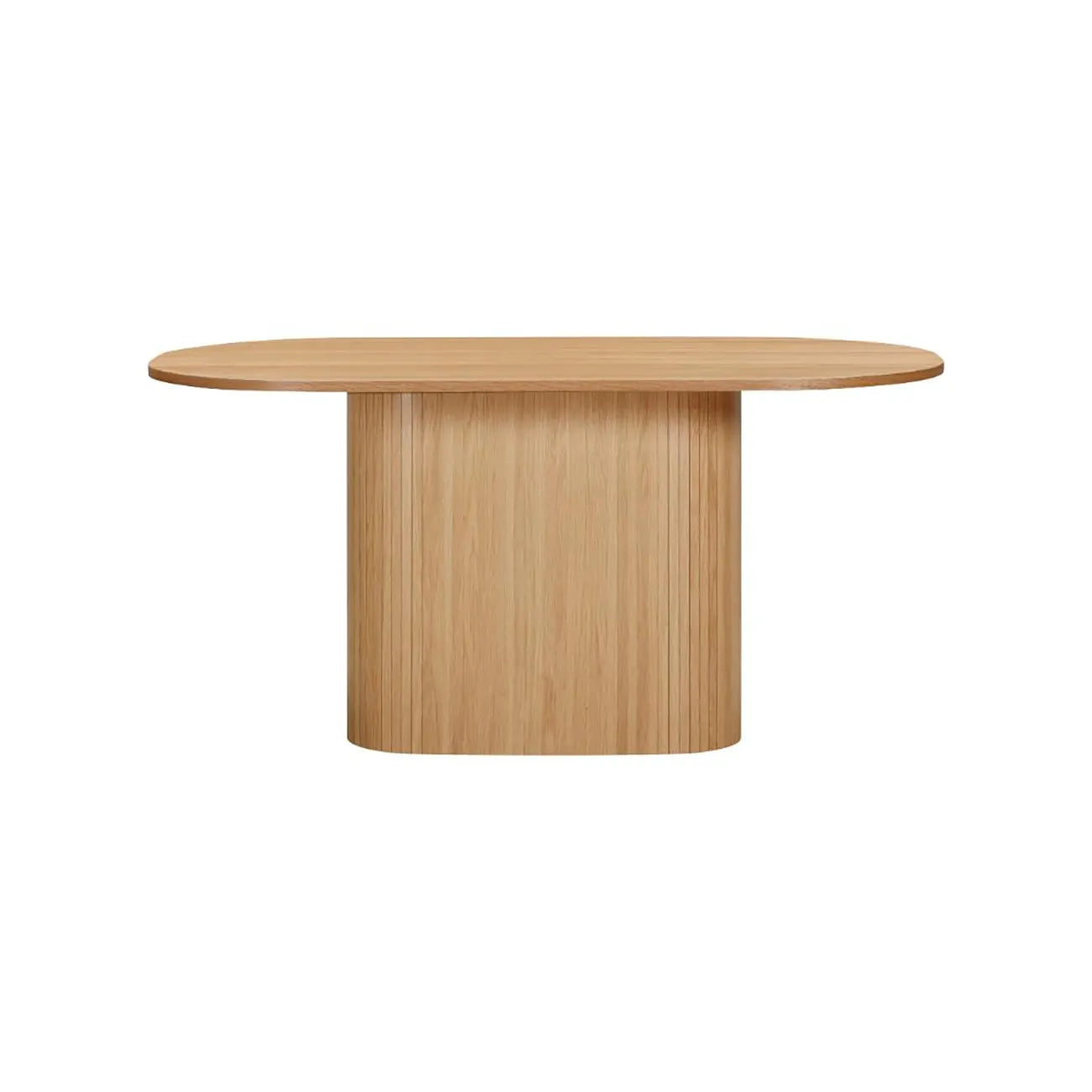 Vernon Natural Oak 1.6M Oval Dining Table with Pedestal Base