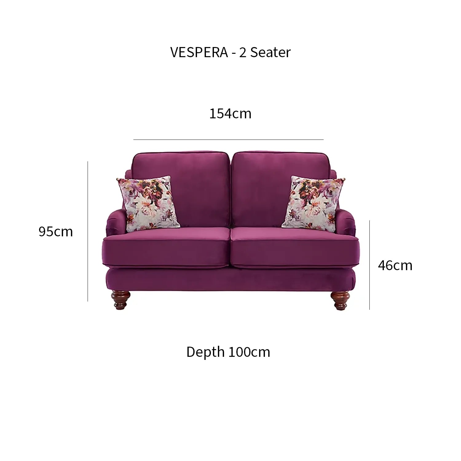 Vespera 2-Seater Fabric Sofa